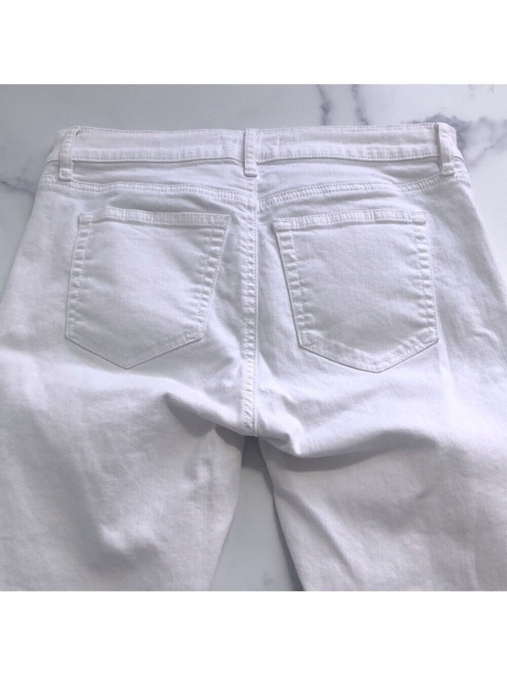 Loft Mid Rise Skinny Jeans in White Size 27 - Picture 6 of 10